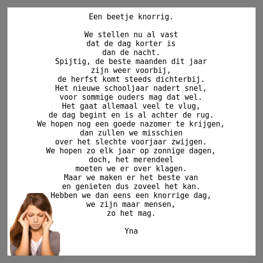 Voor mensen met levenservaring en levenswijsheid