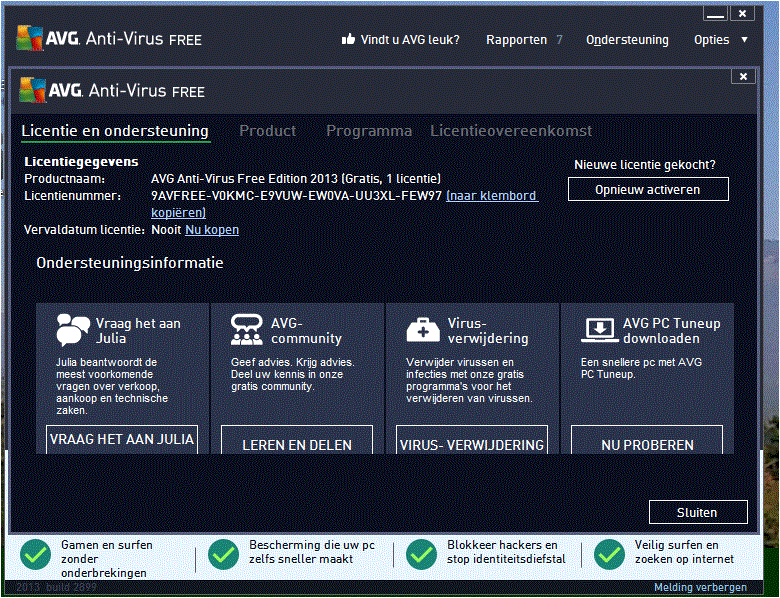 Hoe kom ik hier vanaf ? Heb ik per vergissing toch een aankoopversie aangeklikt ? Ik hoop dat het geen virus of malware of zo is !