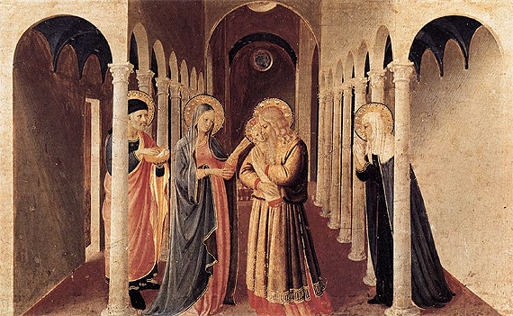 De oude Simeon neemt Jezus in de armen en bidt tot God, het volgende mooie gebed: